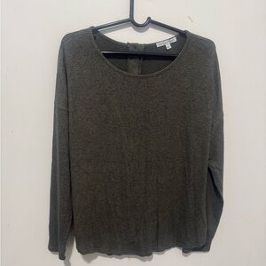 Green Envelope Charcoal Knit Top